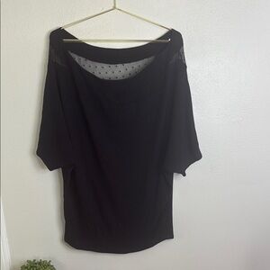Daytrip Black Sheer Sleeve Blouse